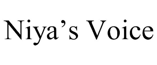 NIYA'S VOICE