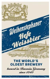 WEIHENSTEPHANER HEFE WEISSBIER BAYERN THE WORLD'S OLDEST BREWERY BREWED IN BAVARIA, GERMANY SINCE 1040