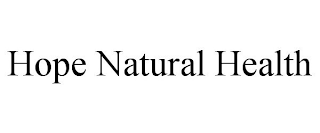 HOPE NATURAL HEALTH