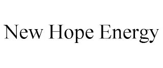 NEW HOPE ENERGY