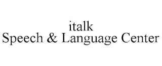 ITALK SPEECH & LANGUAGE CENTER