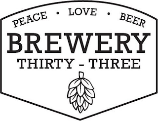 PEACE LOVE BEER BREWERY THIRTY-THREE