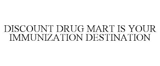 DISCOUNT DRUG MART IS YOUR IMMUNIZATION DESTINATION