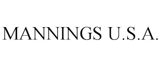 MANNINGS U.S.A.