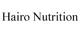 HAIRO NUTRITION