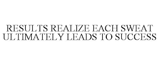 RESULTS REALIZE EACH SWEAT ULTIMATELY LEADS TO SUCCESS