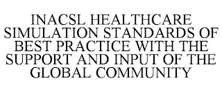 INACSL HEALTHCARE SIMULATION STANDARDS OF BEST PRACTICE WITH THE SUPPORT AND INPUT OF THE GLOBAL COMMUNITY