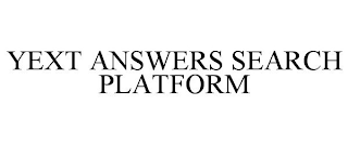 YEXT ANSWERS SEARCH PLATFORM