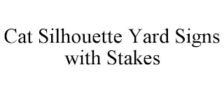 CAT SILHOUETTE YARD SIGNS WITH STAKES