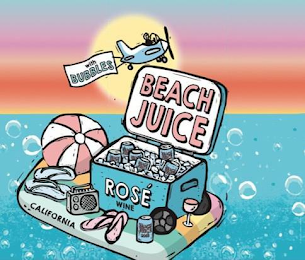 BEACH JUICE WITH BUBBLES ROSE WINE BEACH JUICE ROSE BEACH JUICE CALIFORNIA