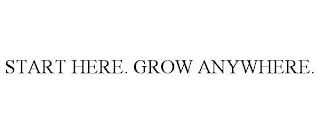 START HERE. GROW ANYWHERE.