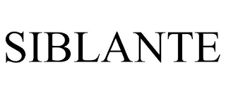 SIBLANTE