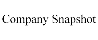 COMPANY SNAPSHOT