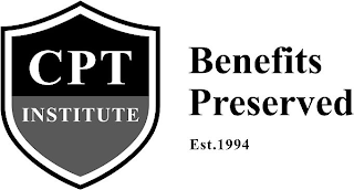 CPT INSTITUTE BENEFITS PRESERVED EST. 1994