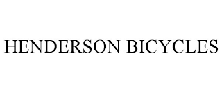 HENDERSON BICYCLES