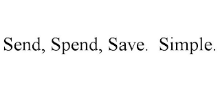 SEND, SPEND, SAVE. SIMPLE.