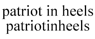 PATRIOT IN HEELS PATRIOTINHEELS