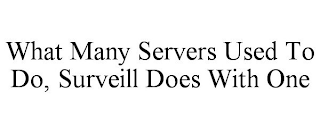 WHAT MANY SERVERS USED TO DO, SURVEILL DOES WITH ONE