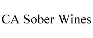 CA SOBER WINES