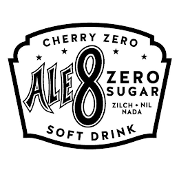 CHERRY ZERO ALE8 ZERO SUGAR ZILCH NIL NADA SOFT DRINK