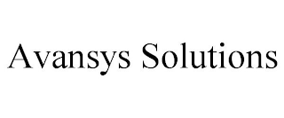 AVANSYS SOLUTIONS