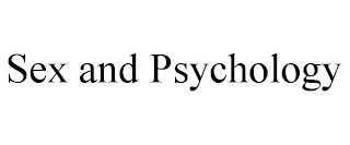 SEX AND PSYCHOLOGY