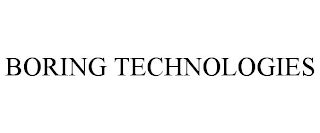 BORING TECHNOLOGIES