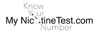 "KNOW YOUR NUMBER" "MY NICOTINE TEST.COM"