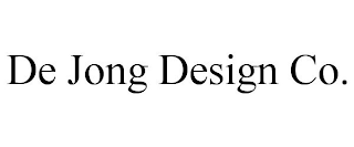 DE JONG DESIGN CO.