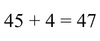 45 + 4 = 47