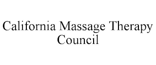 CALIFORNIA MASSAGE THERAPY COUNCIL