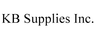 KB SUPPLIES INC.