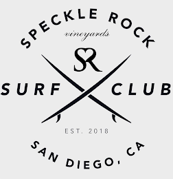 SPECKLE ROCK VINEYARDS SR SURF CLUB EST 2018 SAN DIEGO CA