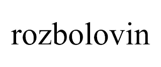 ROZBOLOVIN