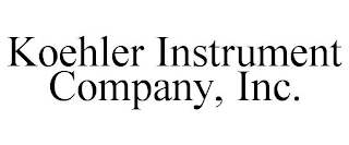 KOEHLER INSTRUMENT COMPANY, INC.