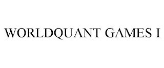 WORLDQUANT GAMES I