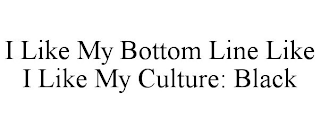 I LIKE MY BOTTOM LINE LIKE I LIKE MY CULTURE: BLACK