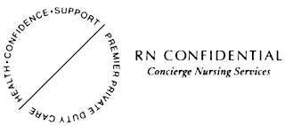 RN CONFIDENTIAL CONCIERGE NURSING SERVICES HEALTH CONFIDENCE SUPPORT PREMIER PRIVATE DUTY CARE