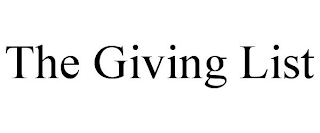 THE GIVING LIST