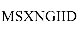 MSXNGIID