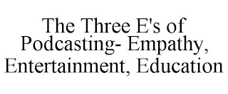 THE THREE E'S OF PODCASTING- EMPATHY, ENTERTAINMENT, EDUCATION