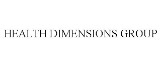 HEALTH DIMENSIONS GROUP