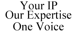 YOUR IP OUR EXPERTISE ONE VOICE