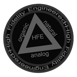 HIGH FIDELITY ENGINEERED · HIGH FIDELITY ENGINEERED · ORGANIC NATURAL ANALOG HFE