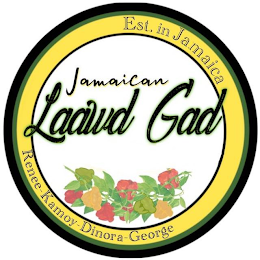 EST. IN JAMAICA JAMAICAN LAAWD GAD RENEE-KAMOY-DINORA-GEORGE