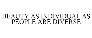 BEAUTY AS INDIVIDUAL AS PEOPLE ARE DIVERSE