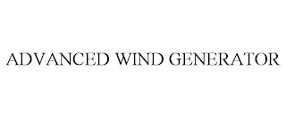 ADVANCED WIND GENERATOR