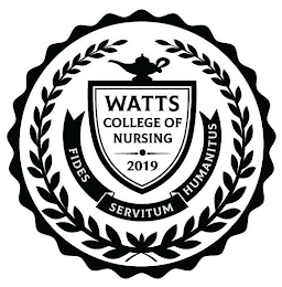 WATTS COLLEGE OF NURSING 2019 FIDES SERVITUM HUMANITUS