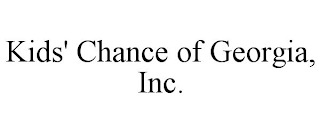 KIDS' CHANCE OF GEORGIA, INC.