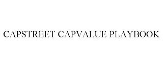 CAPSTREET CAPVALUE PLAYBOOK